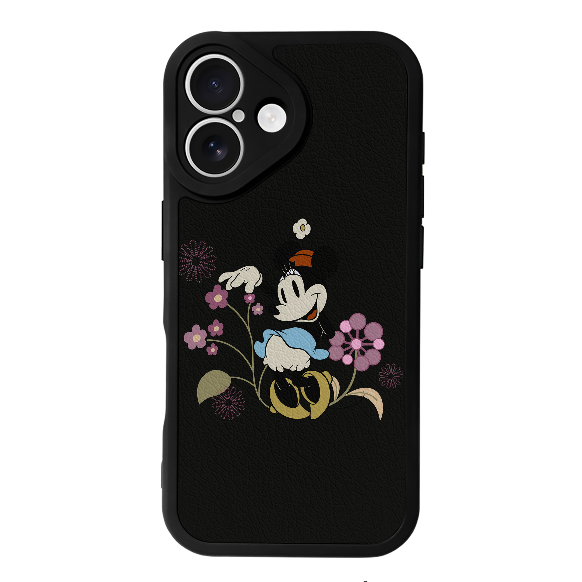 （画像用） ミッキーマウス Mickey Mouse 【iPhone 16シリーズ対応】シリコンスマホケース（レザー調） 材質：シリコン